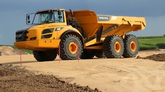 dump trucks construction vehicles vehicle Volvo A40F dirt