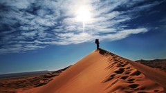 Dunes clouds sand deserts