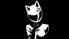 durarara Celty Sturluson Minimalism black background digital art