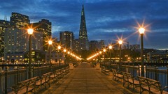 Dusk California San Francisco piers