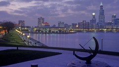 Dusk Chicago illinois planetarium
