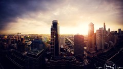 Dusk cities cityscapes