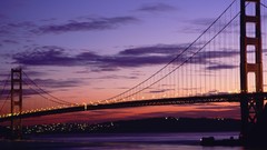 Dusk San Francisco City Lights Bridges golden gate bridge