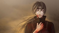 Dust blood tears long hair crying uchiha itachi naruto 
