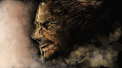 Dust samurai paintings faces surreal artwork digital art 