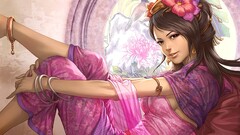 dynasty warriors Diao Chan video games brunette video game girls