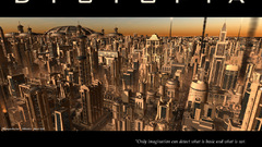 Dystopia skyline moebuis Car