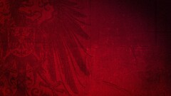 eagle coat of arms artwork logo red background Animals