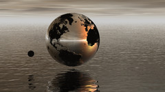 Earth abstract monochrome planet