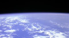 Earth astronauts orbit space