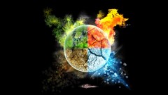 Earth colors multicolor artwork four seasons