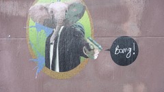 Earth elephants bang street art