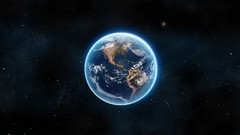 Earth indoors outer space