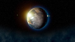 Earth lens flare outer space Terra