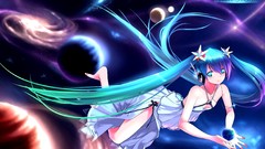 Earth long hair anime girls blue eyes hatsune miku vocaloid 