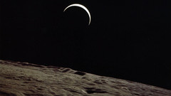 Earth rise Space moon
