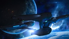 Earth Star Trek outer space USS Enterprise Space ship