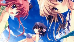 Easy Anime long hair blue eyes