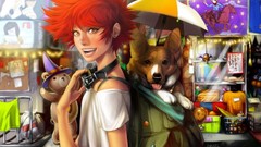 Ed cowboy bebop ein redheads corgi