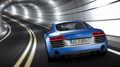Effect audi r8 Sepang blue cars Audi R8 V10 Blue Pearl