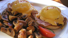 Eggs food mushroom sauce