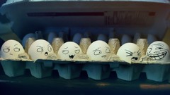 Eggs funny faces
