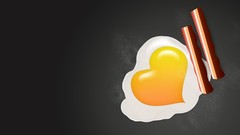 Eggs minimalistic food Hearts