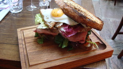 Eggs sandwiches food ham