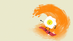 Eggs waves orange surfing