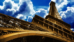Eiffel Tower clouds skyscapes