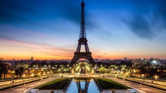 Eiffel Tower Paris buildings cityscapes