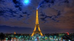 Eiffel Tower Paris City Lights