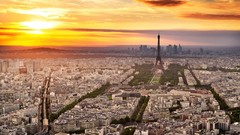 Eiffel Tower Paris clouds
