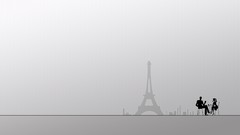 Eiffel Tower Paris minimalistic artwork