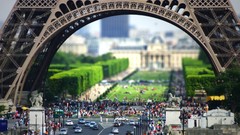 Eiffel Tower Paris tilt-shift
