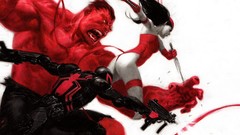 Elektra marvel Venom comics artwork Red Hulk marvel comics 