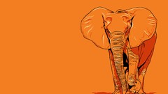 Elephants Simple Background