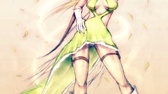 Elves arrows bows legs blondes long hair anime girls cleavage 