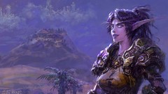 Elves world of warcraft artwork video games fantasy art long 