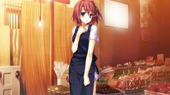 embarrassed apron markets anime girls Anime