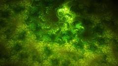 Emerald smoke abstract