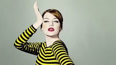Emma stone striped clothing
