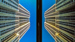Empire State Building buildings new york city looking up worms 