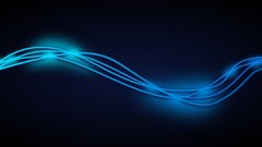 Energy blue abstract waves digital art