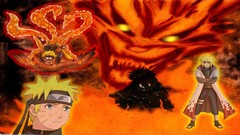 Energy fire red Anime fan art uzumaki naruto tails naruto 