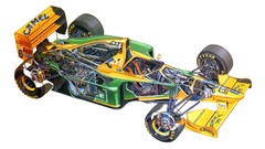 Engine interior Ford white background 1993 benetton formula one 