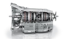 Engine white background gears reflections cutaway 3D modeling