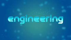 Engineering blue digital art Typography blue background cyan