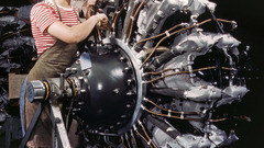 Engines retro woman old