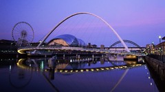 England dusk millennium bridge